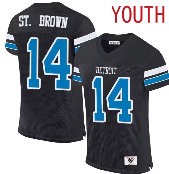 Youth  Detroit Lions #14 St.Brown black 2024 Nike Limited NFL Jersey->philadelphia eagles->NFL Jersey